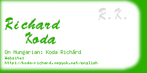 richard koda business card